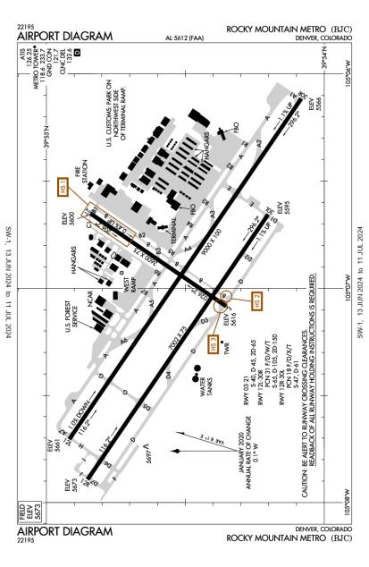 denver international airport runway map